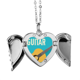 thumbnail image 1 of Música de guitarra ilustrar Azul patron Alas de ángel collar colgante regalo de moda Unbranded M, 1 of 3