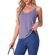 thumbnail image 4 of Camisetas sin mangas de mujer INSPIRE CHIC, pijamas de capa base, tirantes de espagueti, tops de tanque de sueño en V, color púrpura, 4 of 6