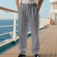 thumbnail image 2 of Paiwinds Men's Wide-Leg Palazzo Pants with Hook & Eye Closure and Ornamental Buttons for Casual and Everyday Use, 2 of 9