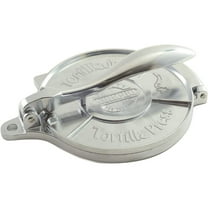 Norpro 8 Inch Round Cast Aluminum Tortilla Masa Dough Press Flattener, Silver