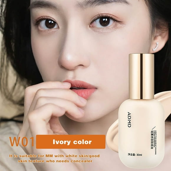 RKSTN Foundation Makeup Holding Liquid Foundation Before Makeup, Light And Thin, Concealer, Even And Bright Skin Color, Natural, No Sticking Powder 30ml Lightweight & Medium Coverage Foundation