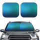 thumbnail image 2 of Balery Blue to turquoise Parasol para parabrisas de coche de 2 piezas | Parasol plegable para parabrisas delantero de coche para la mayoría de sedanes-Large, 2 of 6