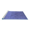 thumbnail image 2 of Ahgly Company Machine Washable Indoor Square Oriental Blue Industrial Area Rugs, 7' Square, 2 of 4