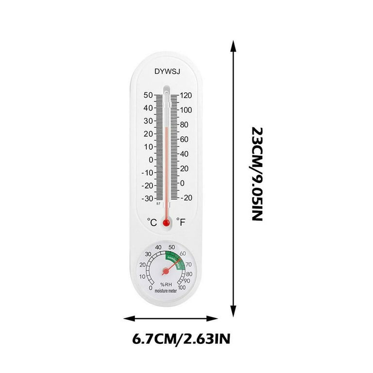 SHAPERME 2023 Indoor Thermometer Wall-Mounted Household Greenhouse Reading  Humidity Direct Meter H7j9 Type Temperature Hygrometer and