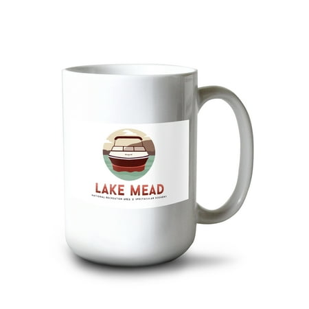 

15 fl oz Ceramic Mug Lake Mead National Recreation Area Speed Boat Dishwasher & Microwave Safe