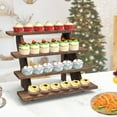 thumbnail image 2 of Wooden Cake Stand, Farmhouse Display Stand for 24 Cupcakes, 2 of 6