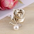 thumbnail image 4 of MasteelfCA Golden Rose Shape Car Perfume Clip Sparkling Rhinestone and Pearl Vent Clip Charms Aromatherapy Diffuser Solid Auto Vehicle Dashboard Bling Decor Gift with Random Cotton Pad, 4 of 8