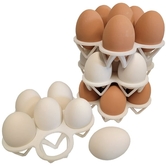 4 PACK OF RITE FARM PRODUCTS 6 CHICKEN EGG POLY STACKING TRAYS HOLDS 24 EGGS TOTAL CARTON