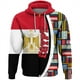thumbnail image 3 of Sudadera con capucha con estampado de mapa y bandera de Egipto, sudadera con capucha con cremallera y emblema nacional egipcio para hombre, ropa informal, sudadera deportiva para hombre, 3 of 4