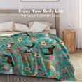 thumbnail image 3 of Horse Print Throw Blanket Horses and Flowers Pattern Blanket for Girls Kids Adults Super Warm Soft Cozy Plush Fleece Flannel Blanket for Sofa Couch Bed Birthday Gifts 40"x50", 3 of 6