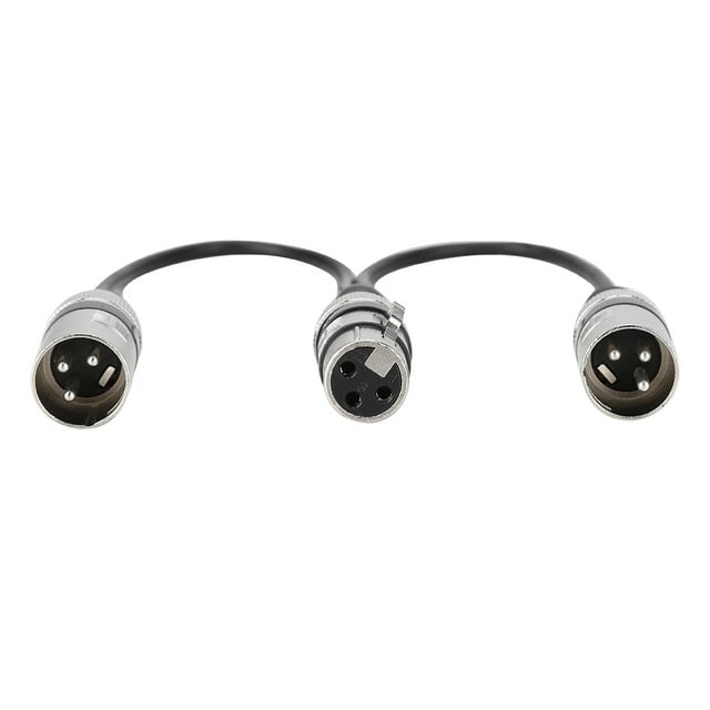 XLR Splitter Cable, XLR Adapter Quality And Durability With Zinc Alloy Shell Plug For Mixers Microphones Speakers, Amplifiers, Stage Lights Control