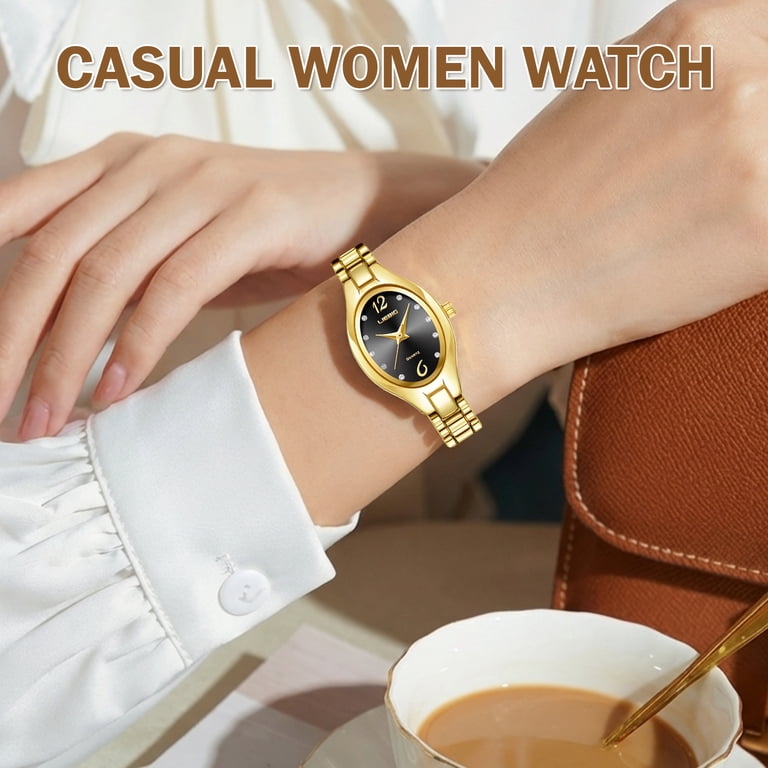 SKMEI Women's Small Gold Oval Watch with Waterproof Design photo 8
