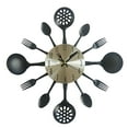 thumbnail image 3 of Reloj de pared de cocina 3D extraíble, espejo de pared, calcomanía de pared Negro, 3 of 9