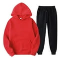 thumbnail image 1 of RKSTN 2 Piece Outfits for Women Sports Tracksuits Long Sleeve Pullover Hoodies Sweatshirt and Sweatpants Fall Winter Set, 1 of 6
