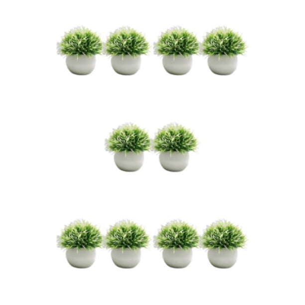 Billuyoard 2 unids/set de hierbas de imitación para decoración estilo impactante con maceta de esfuerzo mínimo Billuyoard