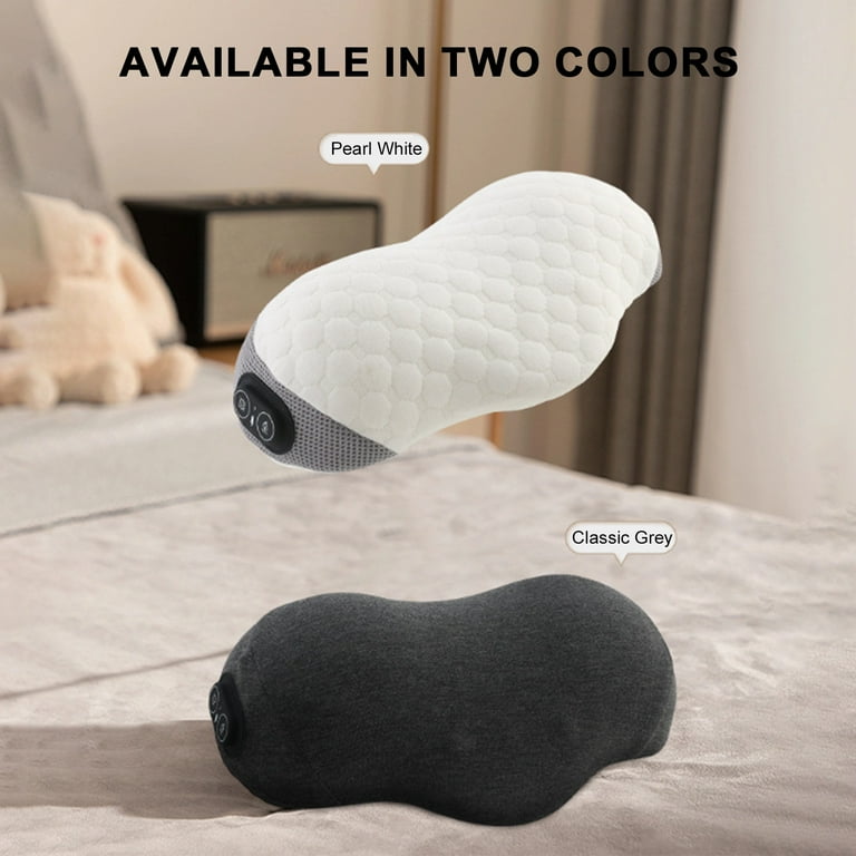 Massage Neck Pillows,Soft Neck Pillow for Sleeping,Memory Foam Neck Pillow  with USB Heating and Vibration Massage,Multi-purpose Neck Support Pillow ...