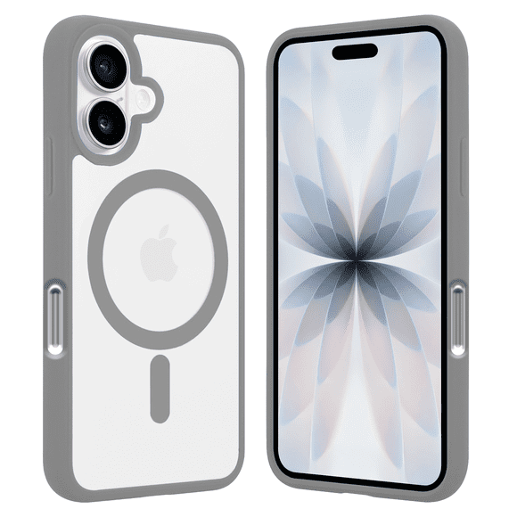Funda Transparente con Color TITANIO Compatible con MagSafe para iPhone 17, Protección Antigolpes Ultrafina, TPU + Silicona Resistente
