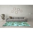 thumbnail image 3 of Ahgly Company Indoor Square Abstract Light Blue Modern Area Rugs, 7' Square, 3 of 4