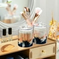 thumbnail image 3 of Yayeee 4 Pack Qtip Holder Dispenser for Bathroom with Lid Cotton Swab Canister, Abstract Landscape, 3 of 6