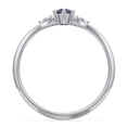 thumbnail image 4 of Birthstone Oval Ring with Shoulder Accents - Blue Sapphire (September), 4 of 5