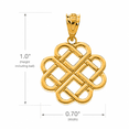 thumbnail image 2 of 10k Yellow Gold Interlocking Hearts Celtic Love Knot Pendant / Necklace (16 Inches), 2 of 2