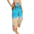 thumbnail image 2 of Uemuo Boards and Beach Pattern Women's Wide Leg Palazzo Lounge Pants with Pockets Light Weight Loose Comfy Casual Pajama Pants-Small, 2 of 9