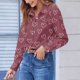 thumbnail image 2 of TaTaai Women Long Sleeve Collared Casual Printed Shirt Button Down Top Ladies Office Commute Daily Wear Soft Comfortable Non See Through Versatile Blouse Gift, 2 of 6