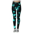 thumbnail image 3 of Mepaouo Women's Valentines Day Tights with Hearts Skinny Sporty Sexy Leggings Printed Pants Sizes S-2X, 3 of 6