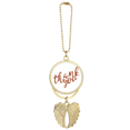 thumbnail image 1 of Thank You Stylish Quote Handwrite Car Keychain Angel Wing Pendant, 1 of 4