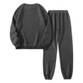 thumbnail image 5 of felwors Women's Crew Neck Sweatshirt and Jogger Pants 2-Piece Tracksuit Set for Casual & Active Wear Dark Gray, XXL, 5 of 5