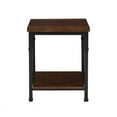 thumbnail image 3 of Linon Austin Table d'Appoint Rustique Robuste avec Étagères en Bois et Cadre en Métal Noir, 3 of 15
