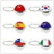 thumbnail image 1 of Soviet Union South Korea Spain Austral World Countries Flag Keyrings Double Side Glass Ball Jewelry National Football Lover Gift, 1 of 5