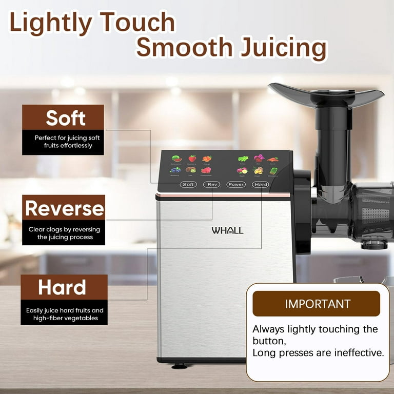 WHALL Slow Masticating Juice - Cold Press Juicer Machines with