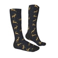 thumbnail image 3 of Easygdp Christmas Deers Soccer Socks Sport Knee High Socks Calf Compression Athletic Socks for Men and Women, 3 of 9