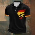 thumbnail image 2 of Soccer Cup 2026 Jersey for Men, Polo Collar Short Sleeve Spain Flag Player Graphic Top - Breathable Fan Shirt for Match Day & Casual Wear Orange M, 2 of 4