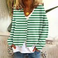 thumbnail image 2 of Striped Cardigan Sweater for Women 2024 Fashion Oversized Button Sweaters Casual Long Sleeve Outerwear Coats for Daily Lounge, 2 of 5