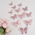 thumbnail image 1 of 12 pegatinas de pared de mariposas huecas para decoración festiva de Navidad para el hogar, pegatinas de mariposas 3D, 1 of 6
