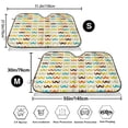 thumbnail image 3 of Picia Colorful Mustache Curved Windshield Sunshade Accordion Folding Style Auto Shade for Car Truck SUV Van Blocks UV Ray Sun Visor Protector -Small, 3 of 7