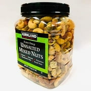 Kirkland Signature Extra Fancy Unsalted Mixed Nuts, 40 Ounces (2 Pack)