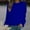 Blue, variant on SEMPAI Hackless sweater Athletic Shirts & Tops Long Sleeve Round Neck Plus Size Tops Hoodies for Women Regular Fit Up to 50% Off Workout Solid Plus Size Shirts for Womens Tops for Women