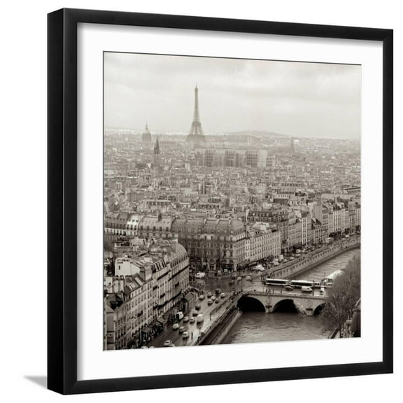 Art.com Above Paris #25 Photographic Print by Alan Blaustein, Black Frame Wall Art, 21" x 21"