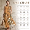 thumbnail image 7 of Xixirimido Hibicsus Flowers Mustard Yellow Print Casual Summer Dresses for Women 2026 Sleeveless Flowy Sundresses with Pockets Beach Vacation Dress Casual Long Maxi Dresses, Large, 7 of 7