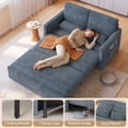 thumbnail image 6 of Noelse 3 in 1 Convertible Sofa Bed, Pull Out Sleeper Sofa Chair with Corduroy Upholstery, Space-Saving Loveseat Sleeper Bed for Living Room, Bedroom, Apartment, Dark Gray, 6 of 10