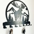thumbnail image 6 of Deer Silhouette Design Metal Hooks Wall Decor, 7-Hook Animal-Themed Storage Wall Hook for Entryway Organizer 13" H, 6 of 7
