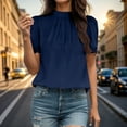 thumbnail image 2 of Women Fashion Solid Temperament Casual Loose Short Sleeve T Shirt Top, 2 of 2