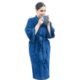 thumbnail image 2 of Bata de baño de adulto, Color azul Marino, 100% Algodón, 2 of 5