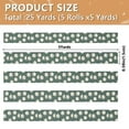 thumbnail image 3 of 5 Rolls Christmas Ribbon 1.5 inch Wide Decorative Ribbon for Gift Wrapping and Holiday Decorations Green Baseball Pattern, 3 of 7