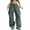 Grey, variant on WTXUE Cargo Pants, Womens Trousers Women's Parachute Pants with 4 Pockets High Rise Elastic Waistband Streetwear, Slacks Scrub Pants Pantalones De Mujer, Pink