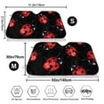 thumbnail image 3 of Fotbe Beautiful Red Ladybug Car Windshield Sunshade | Sun Visor Protector Front Window Shade, Keeps Out UV Rays, Keeps Your Vehicle Cool-Medium, 3 of 7