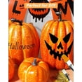 thumbnail image 6 of 12 Pcs Assorted White Plastic Pumpkin Decorations - Fall Home Decor for Thanksgiving, Halloween, Wedding & Party, DIY Craft Artificial Fake Foam Pumpkins for Table Centerpiece, 6 of 12